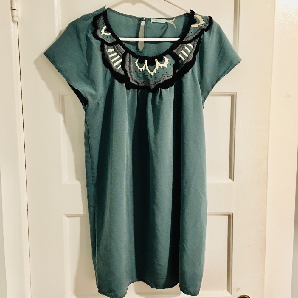Kimchi Blue Sz M Teal Green Tunic Mini Dress NWOT